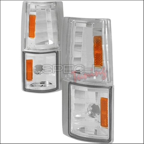 Overtime 4 Pieces Corner Light for 94 to 98 GMC Full Size Pick Up Chrome - 10 x 10 x 12 in. OV3184338 - main